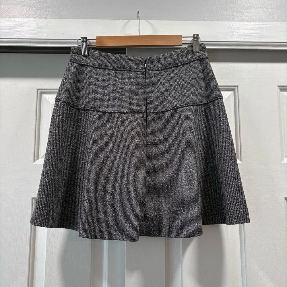 Banana Republic Black & White Tweed Circle Skirt Size 2